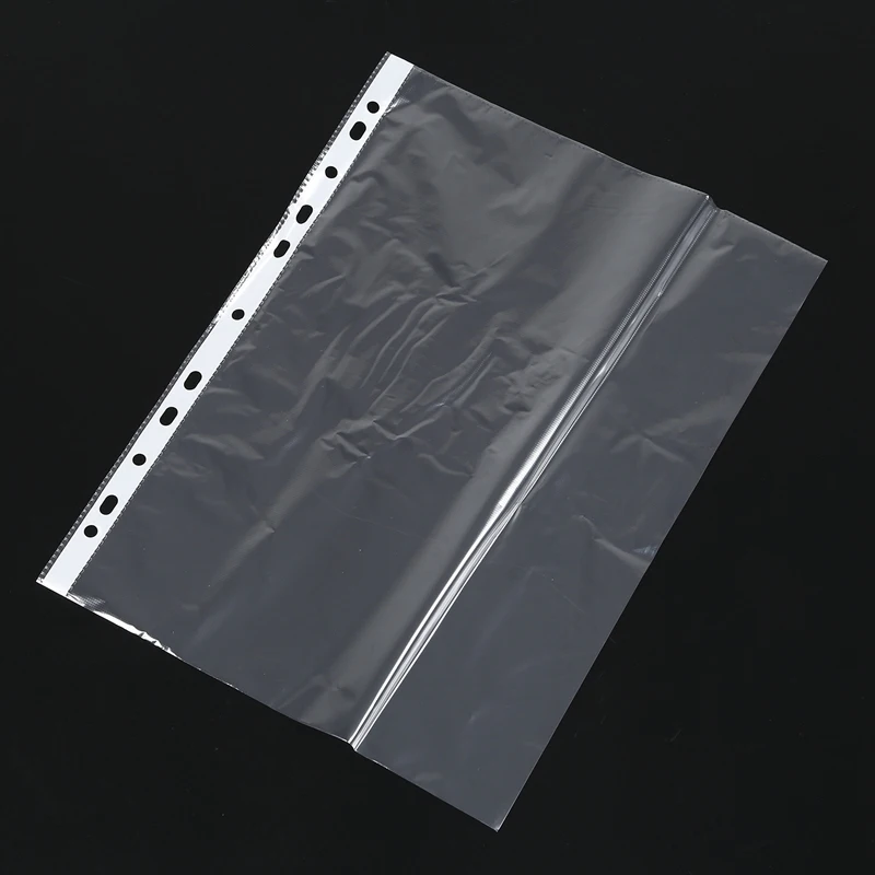 

A4 clear plastic punched pockets / wallets / sleeves 200 Pcs