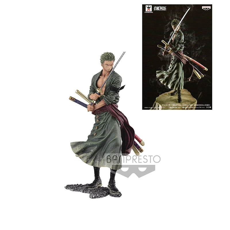 

20 см BANDAI одна деталь фигурка ророноа Зоро из аниме персонажи Аниме Фигурки ПВХ Коллекционная модель игрушки Аниме Фигурки игрушки для детей