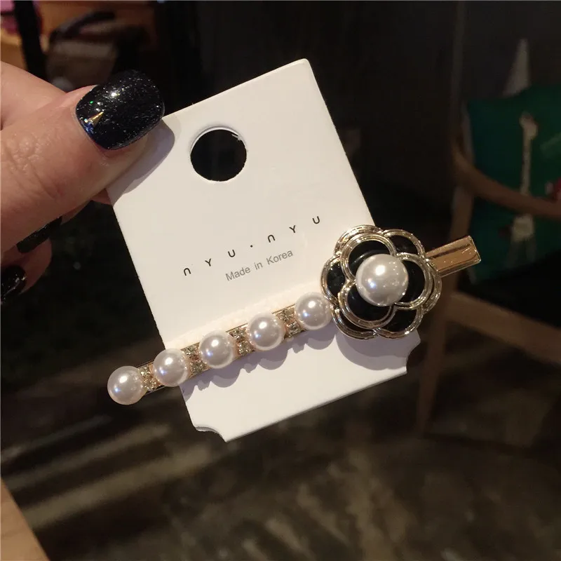 Корейские Кристальные шпильки с жемчугом блестящие аксессуары для волос заколки