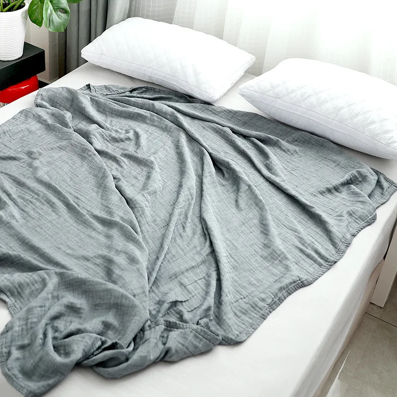 3 слойное хлопковое Марлевое полотенце муслиновое одеяло для кровати мягкое