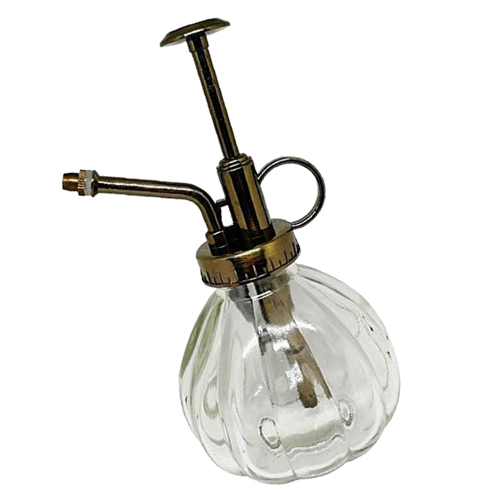 Винтажная распылительная бутылка садовая с распылителем Цветочная стеклянная