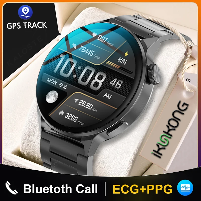 

Смарт-часы мужские с поддержкой Bluetooth, GPS, пульсометром и PPG