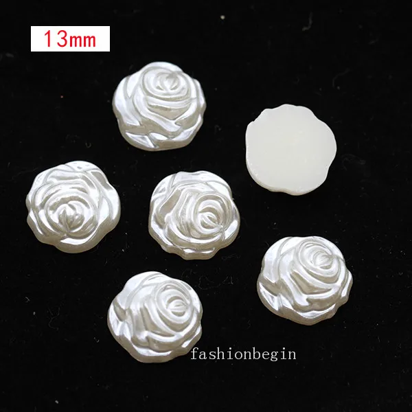 100p 13mm rose Имитация жемчуга цвета слоновой кости для скрапбукинга, украшения для рукоделия, украшения для ногтей, изготовление свадебных открыток, сшитые бусины для одежды, разные формы - Цвет: 100p 13mm rose