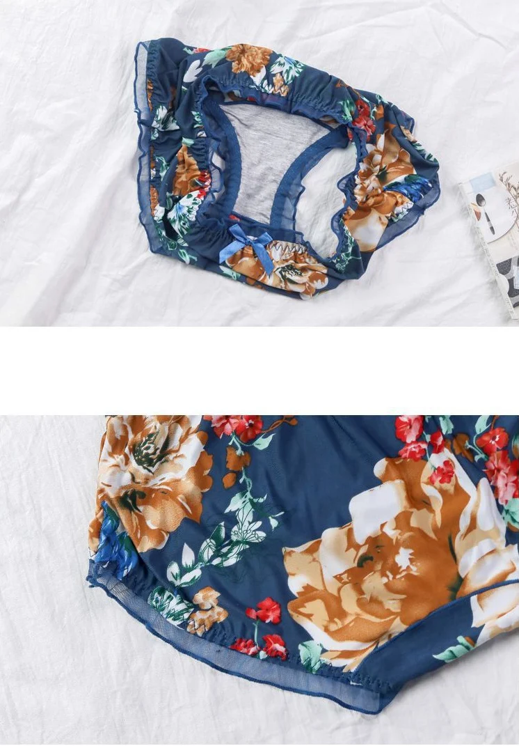 3 шт./лот тонкое нижнее белье мягкое дышащее для девочек цветочный принт плюс