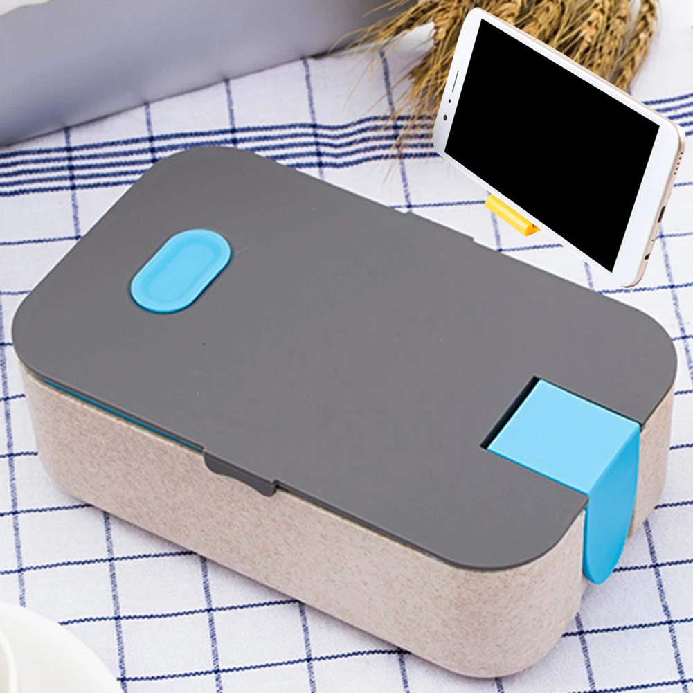 Экологичная коробка для бэнто в японском стиле со съемной подставкой на застежке