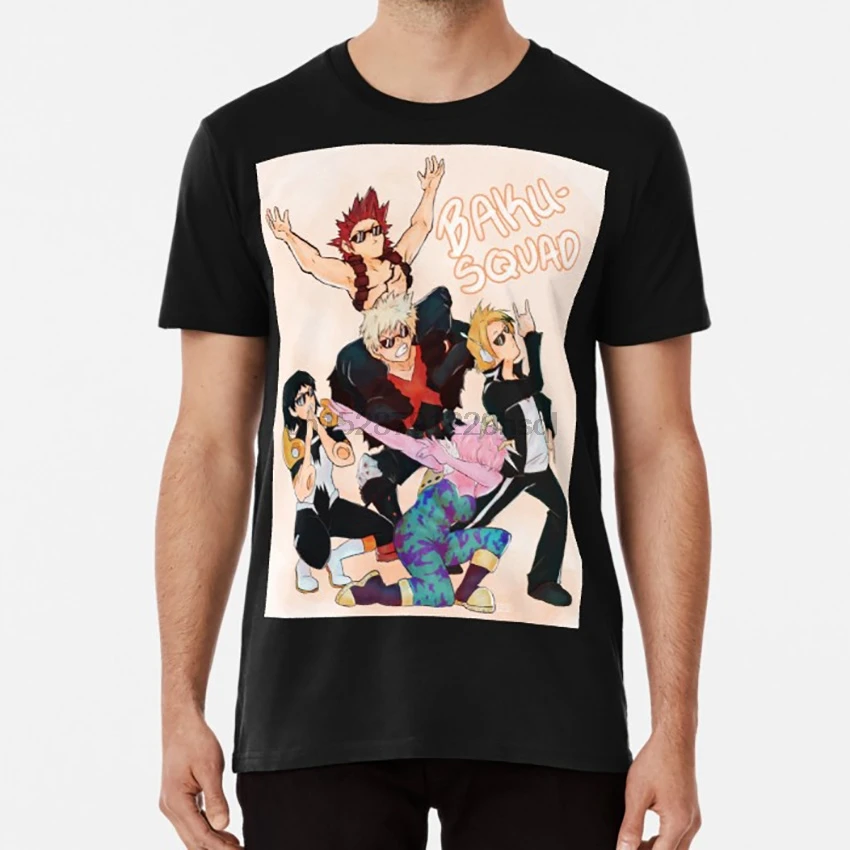 Memesquad 2k18 футболка bnha mina ashido bakugo katsuki denki kaminari sero hanta kirishima eijirou boku no hero Academy|Мужские