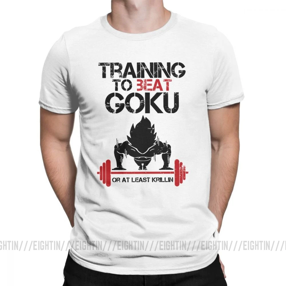 Белый Супер Saiyan Goku, тренировочная футболка для спортзала, Dragon Ball, бодибилдинг, футболки для взрослых, хлопок, футболки с круглым вырезом и короткими рукавами, футболка - Цвет: Белый
