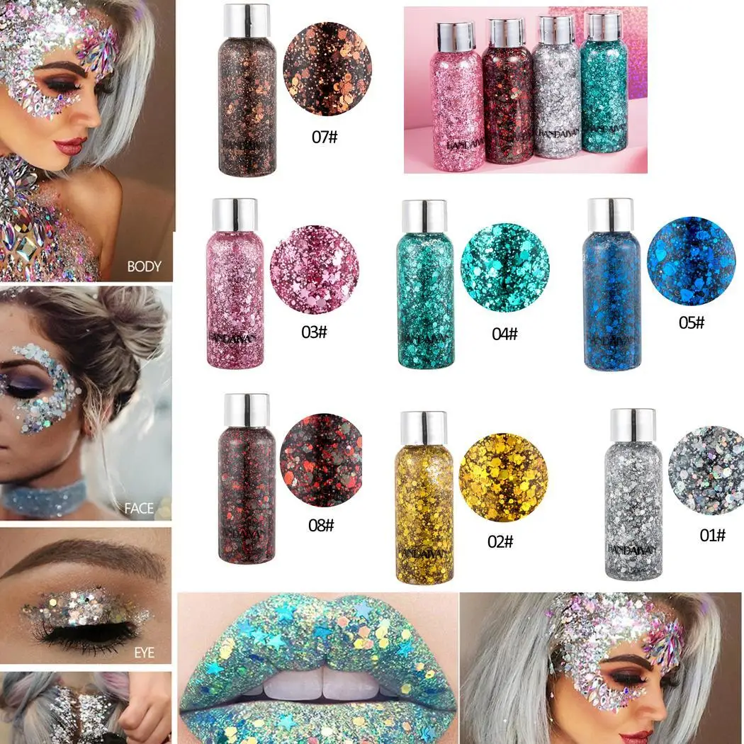 Блестящий гель с блестками для тела поляризационный тип 1 8 сценический планер 30 г