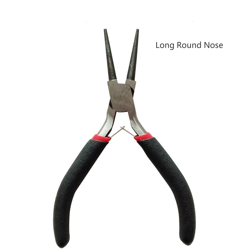 Long Round Nose Мини-клещи электрические провода Кабельные плоскогубцы боковые Snips кусачки щипцы противоскользящие резиновые мини диагональные плоскогубцы ручной инструмент - Цвет: Long Round Nose
