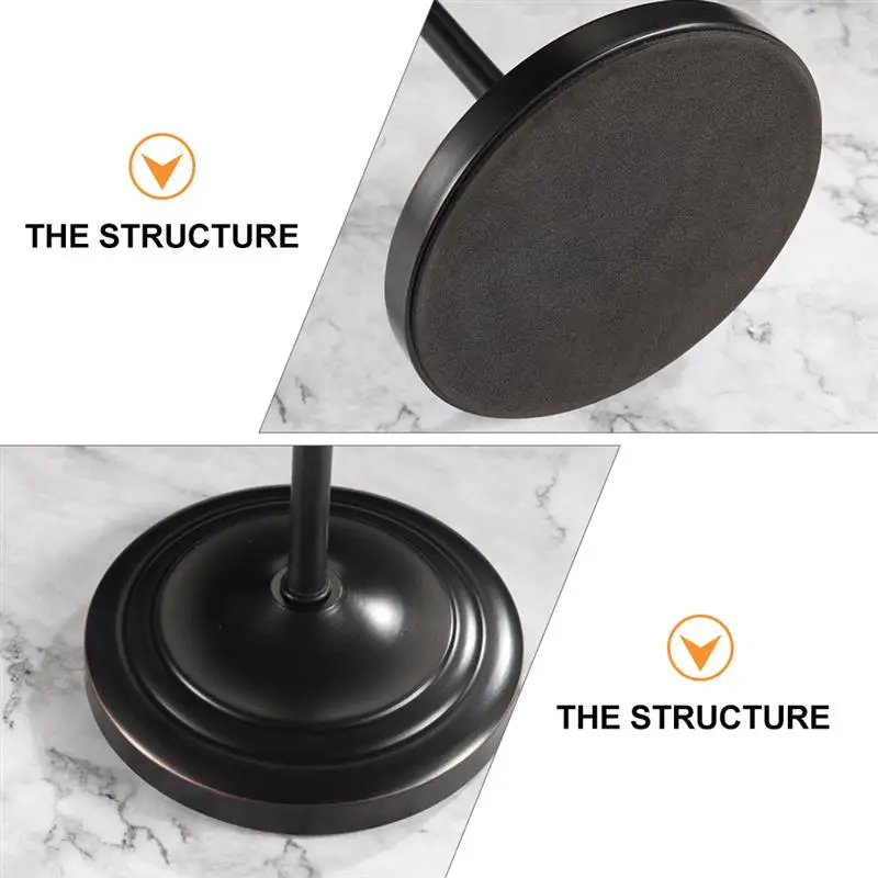 

1Pc Stainless Steel Towel Rack Movable Floor-standing Double Rings Towel Rack