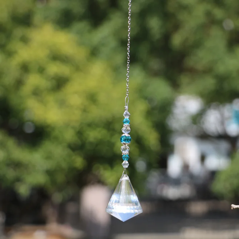 1 шт. Радужный Хрустальный Ловец Солнца висящий хрустальный в форме бриллианта