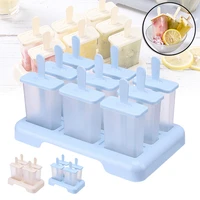 newest 49 cells ice cream mold with stick lid reusable diy dessert mould ice pop maker for home kitchen clear color