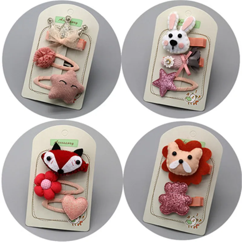 

New Children'S Headdress Crown Cartoon Hairpin Jewelry Set Girls Hair Accessories