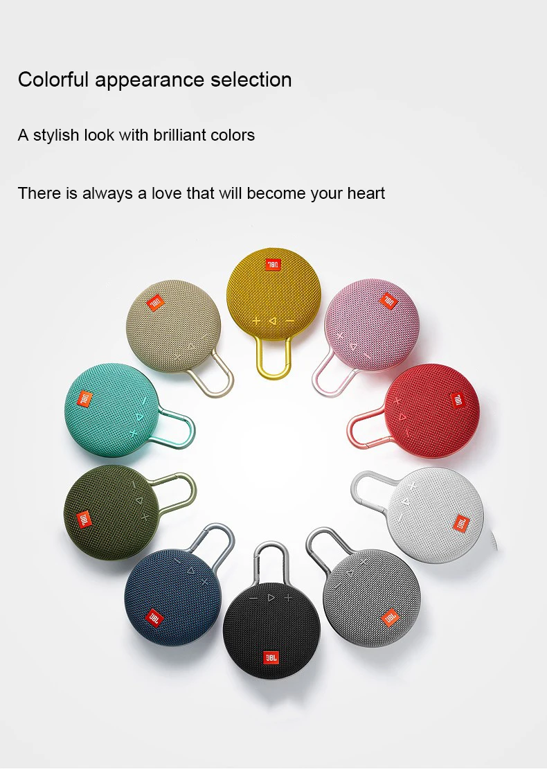 JBL CLIP3 Беспроводная музыкальная шкатулка 3 поколения bluetooth портативный сабвуфер наружный динамик мини аудио водонепроницаемый дизайн