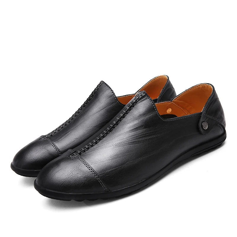 Cowhide Peas Shoes Men Casual Autumn New Sets Of Feet Lazy Fashion Driving Business zapatos de mujer | Обувь