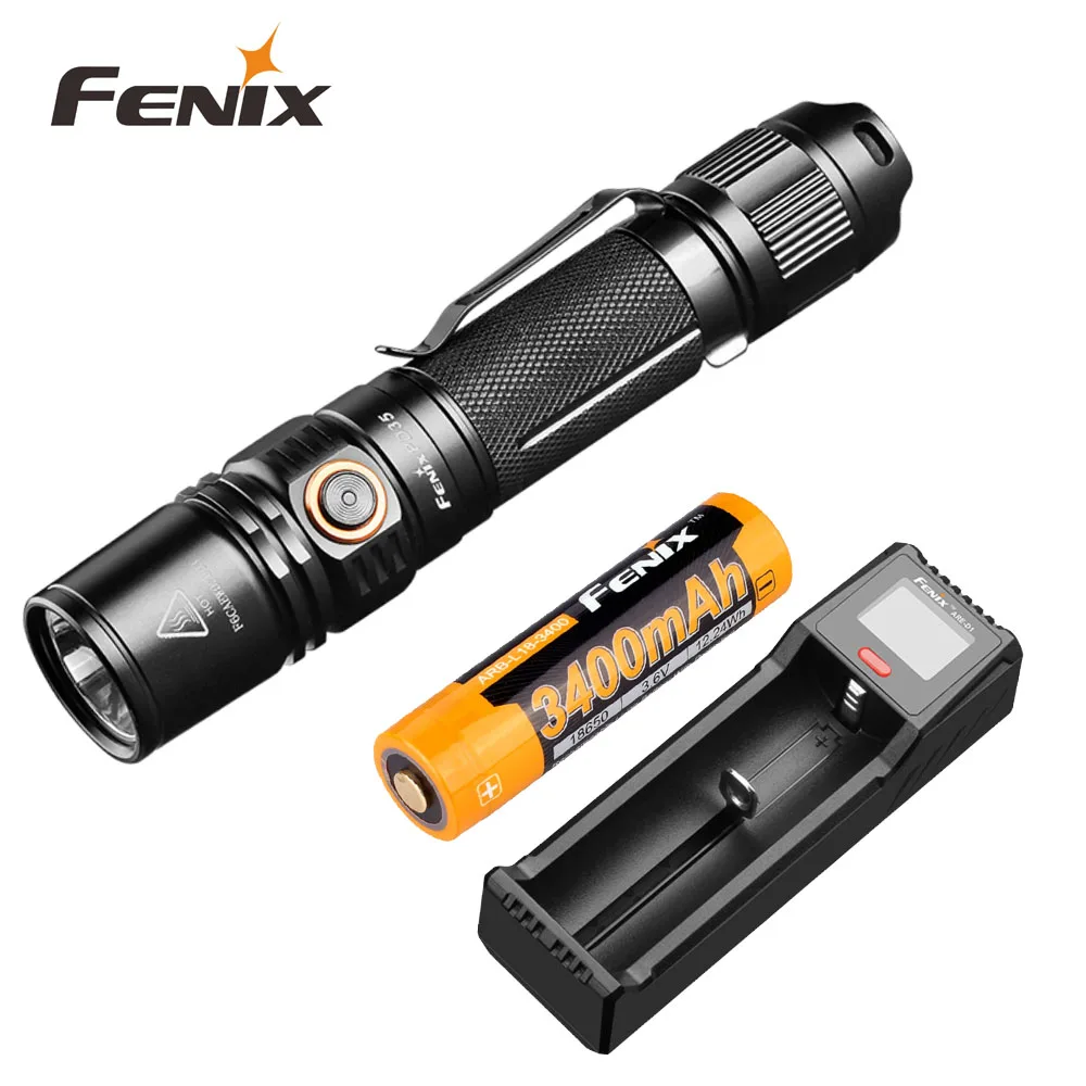 Светодиодный тактический фонарик Fenix PD35 V2.0 2018 Edition V2 1000 люмен CREE XP L HI V3 + зарядное