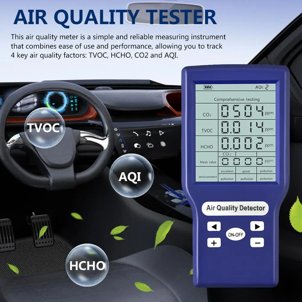 Портативный детектор углекислого газа измеритель качества воздуха анализатор