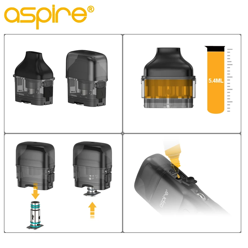 

1pc/box In Stock Aspire Breeze NXT Pod, 5.4ML Replacement Breeze NXT Tank for the Vape Kit