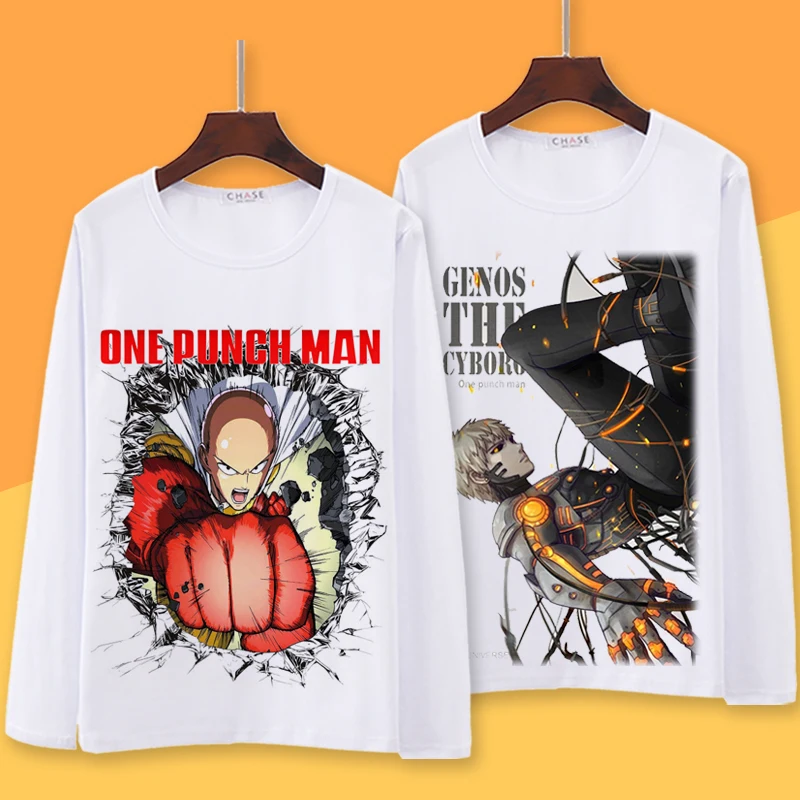 Футболка для косплея One Punch Man демисезонная футболка с длинным рукавом Аниме Топ