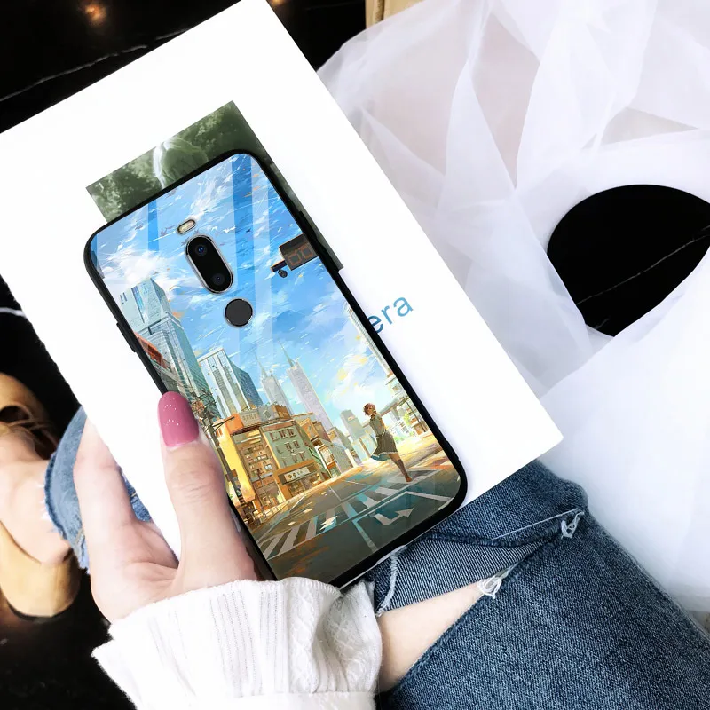 Чехол для Meizu M8, закаленное стекло, жесткая задняя крышка для Meizu M8 M 8, мягкий чехол для телефона, бампер для MeizuM8, защитный чехол 5,7 дюйма