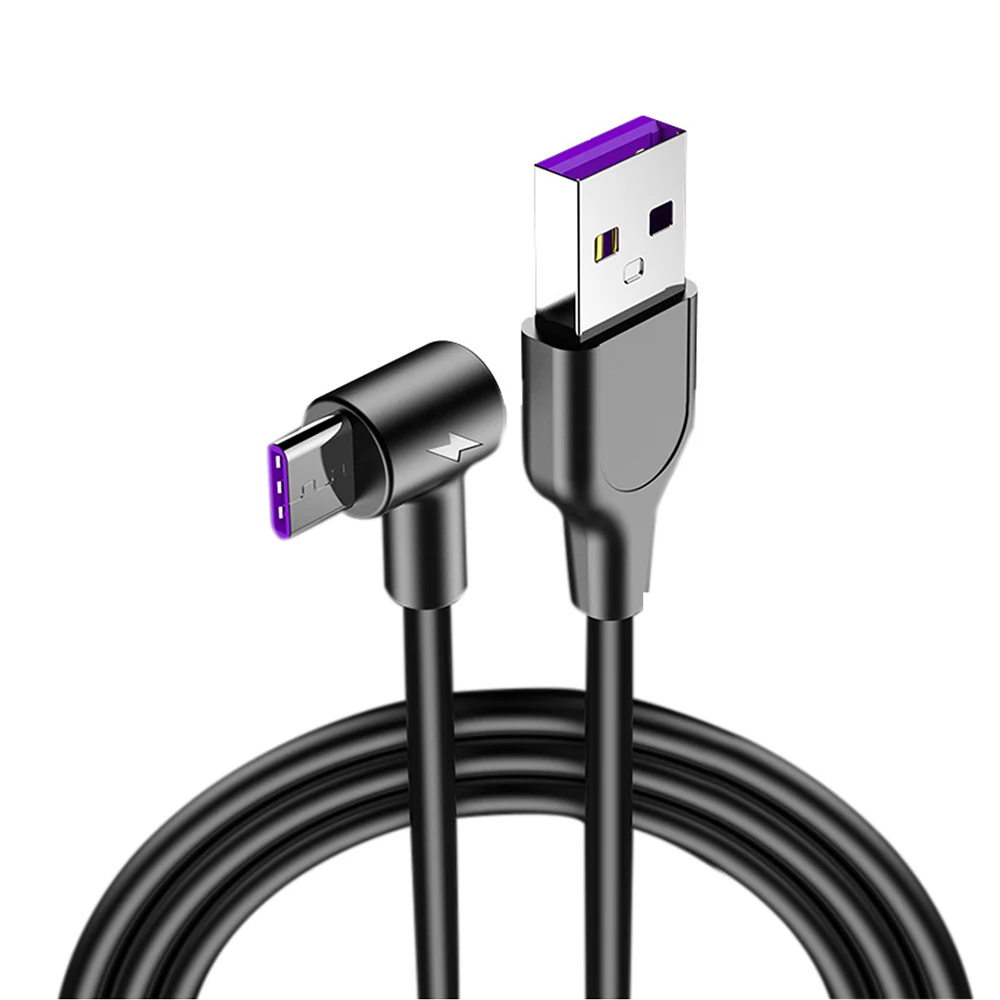 90 градусов usb type C 5A кабель супер зарядное устройство Usb для huawei mate 20 10 P30 P20 Pro Lite Honor
