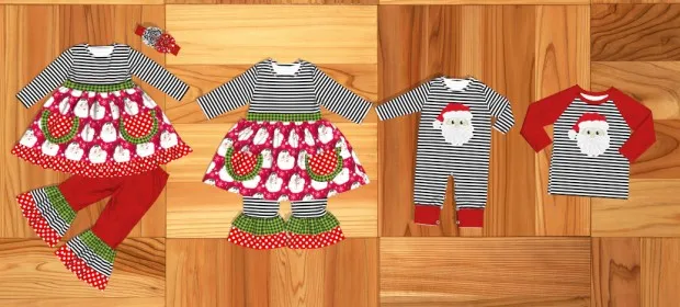 Новый модный Рождественский детский комбинезон одежда с оборками детские
