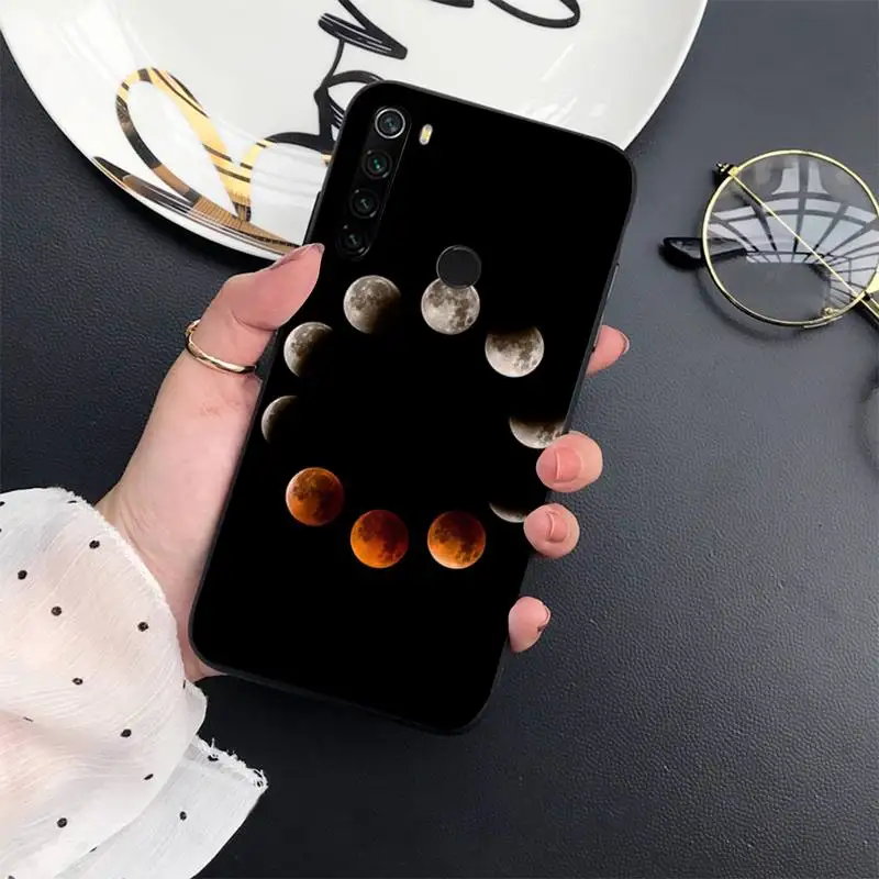 

Moonlight Moon phases Earth universe Phone Case For Xiaomi Redmi 7 8 9t a3Pro 9se k20 mi8 max3 lite 9 note 9s 10 pro