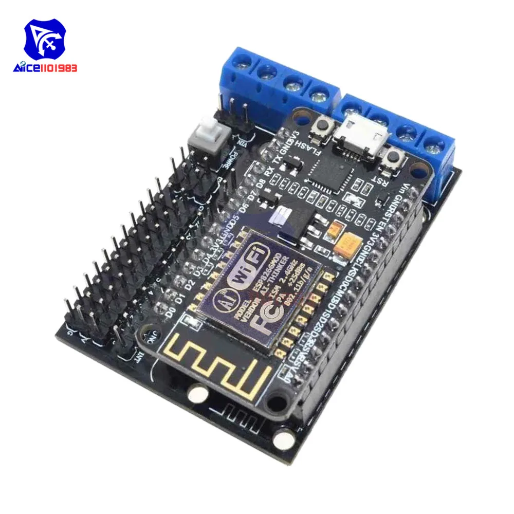 Набор для разработки diymore NodeMCU V2 L293N Щит двигателя ESP12E CP2102 ESP8266 самостоятельной