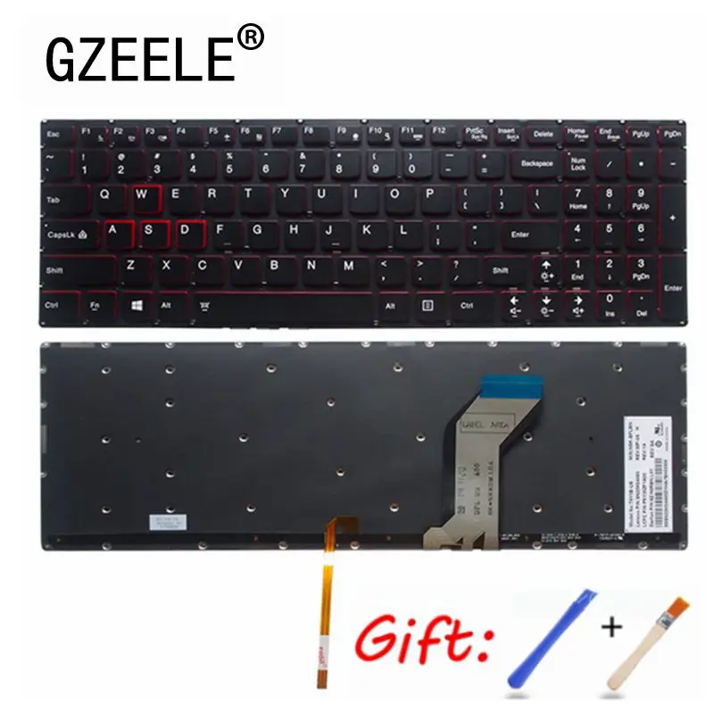 Новинка для Lenovo Ideapad Y700 15 15ISK 15ACZ Клавиатура ноутбука с английской и американской