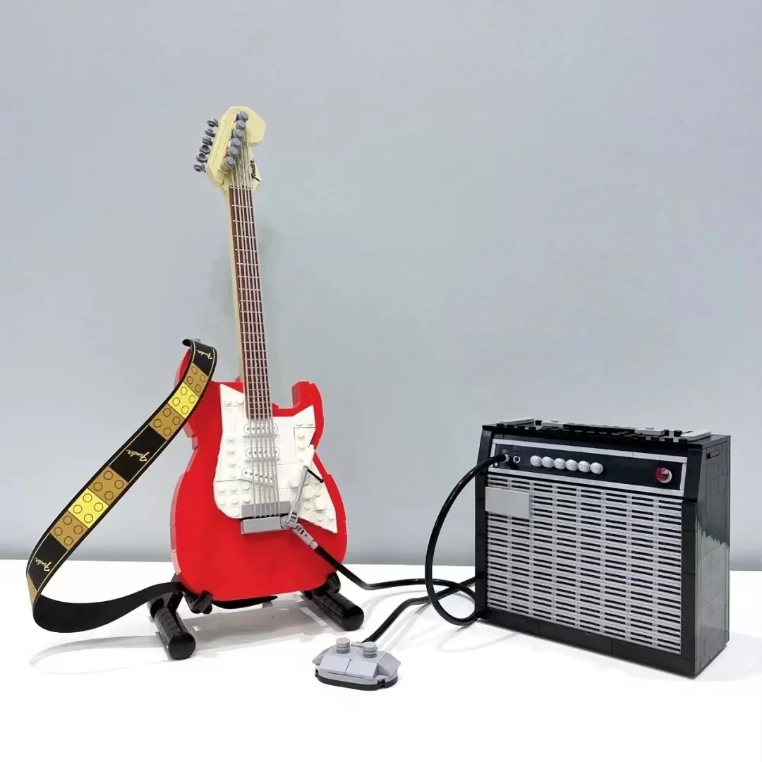 

Creative 21329 Fender Guitar Model MOC Modular Building Blocks Ideas DIY Education Toys Kids Birthday Christmas Gifts
