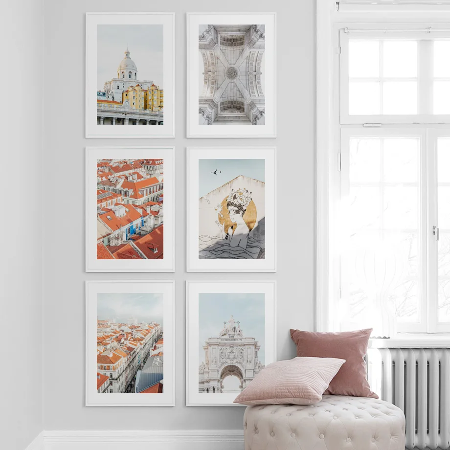 Lisbon City View Museum Street Graffiti Nordic Prints Art Canvas Painting Wall Decor Pictures For Posters Aesthetic Room | Дом и сад
