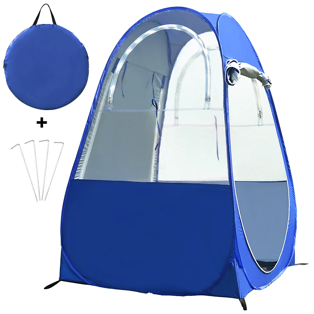 

Winter Fishing UV-protection Pop Up Tent Single Person Automatic Rain Shading Camping Equipment Outdoor Portable with 2Windows