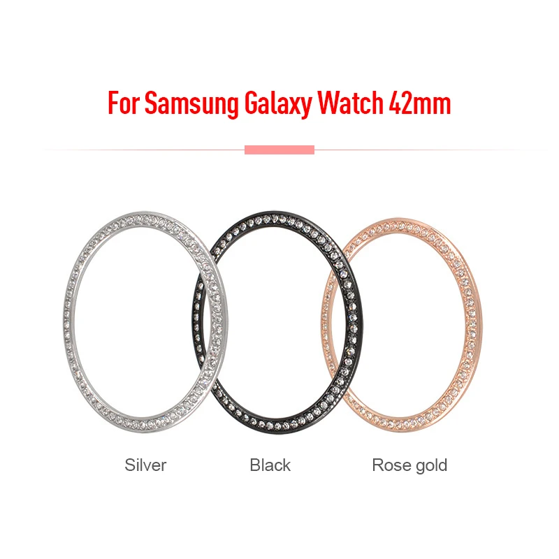 

For Samsung Galaxy Watch 46mm 42mm sports fashion metal raised stainless steel rhinestone anti-accident protection frame