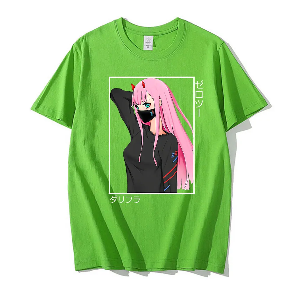 

Darling In The Franxx Anime Harajuku Zero TWO Beautiful Girls Print Ulzzang Men Women Tops Loose Summer Vintage Men's T-shirt