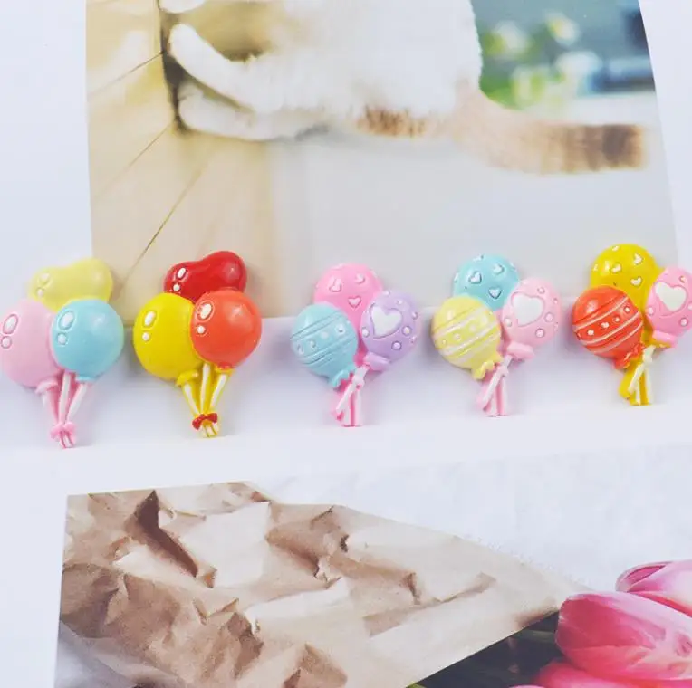 

10pc new Resin Cabochon Flatbacks Balloon Phone Decor Flat Back Craft Embellishments Scrapbooking DIY Accessories Party Favors