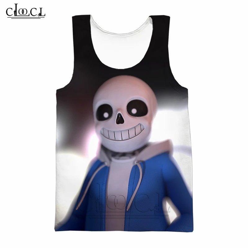 Модная мужская одежда игры Undertale Майки с 3D принтом для мужчин и женщин уличная в