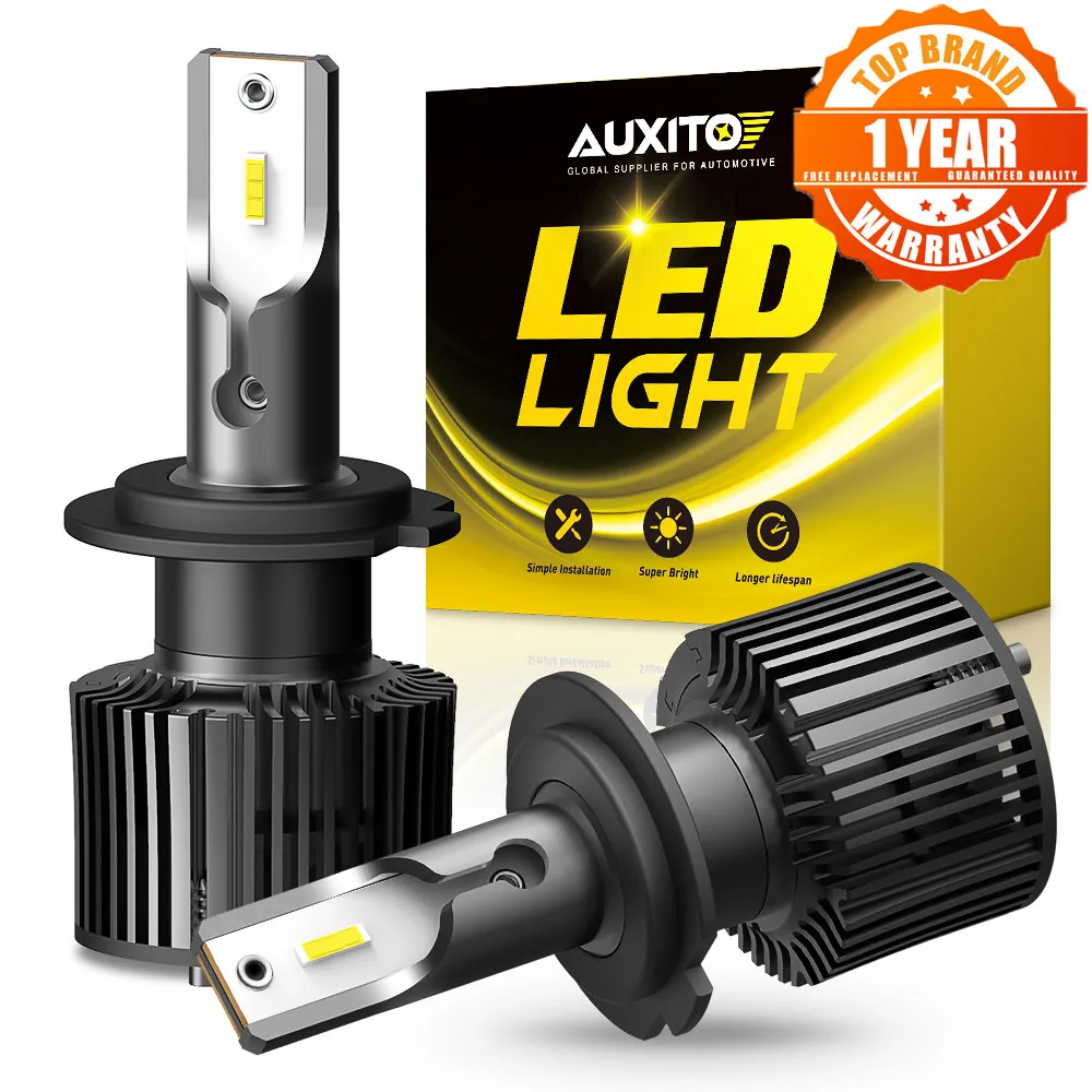 

AUXITO 2x H7 светодиодный Canbus 16000LM Высокая мощность фар для Alfa Romeo Stelvio Giulietta H1 H4 H11 H8 9006 светодиодный турбо лампа для автомобиля