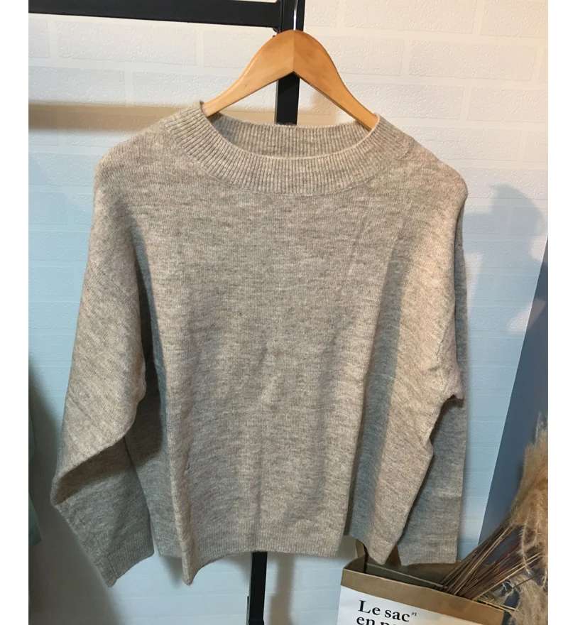 Новинка 2021 оранжевый свитер женский осенне-зимний тонкий с круглым вырезом