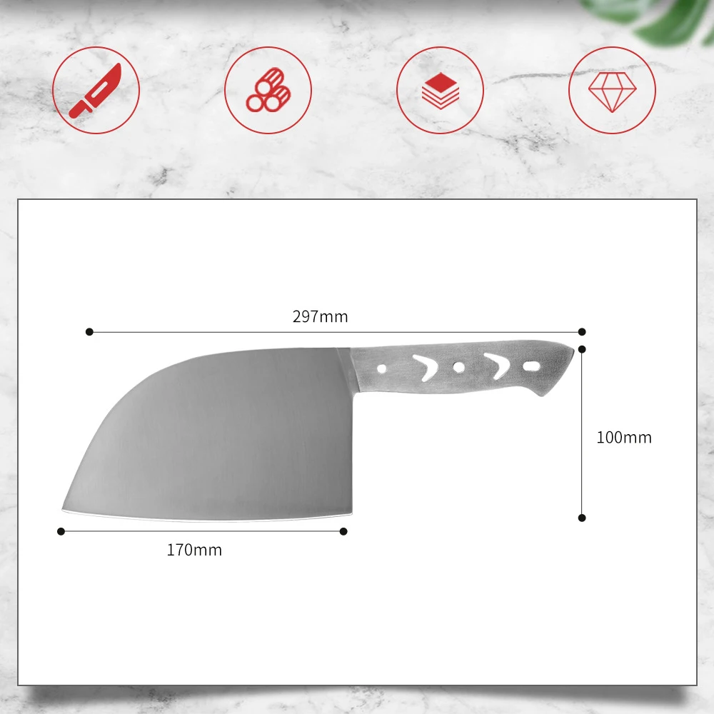Все Нержавеющая сталь Кухня Профессиональный мясника кухонные аксессуары нож