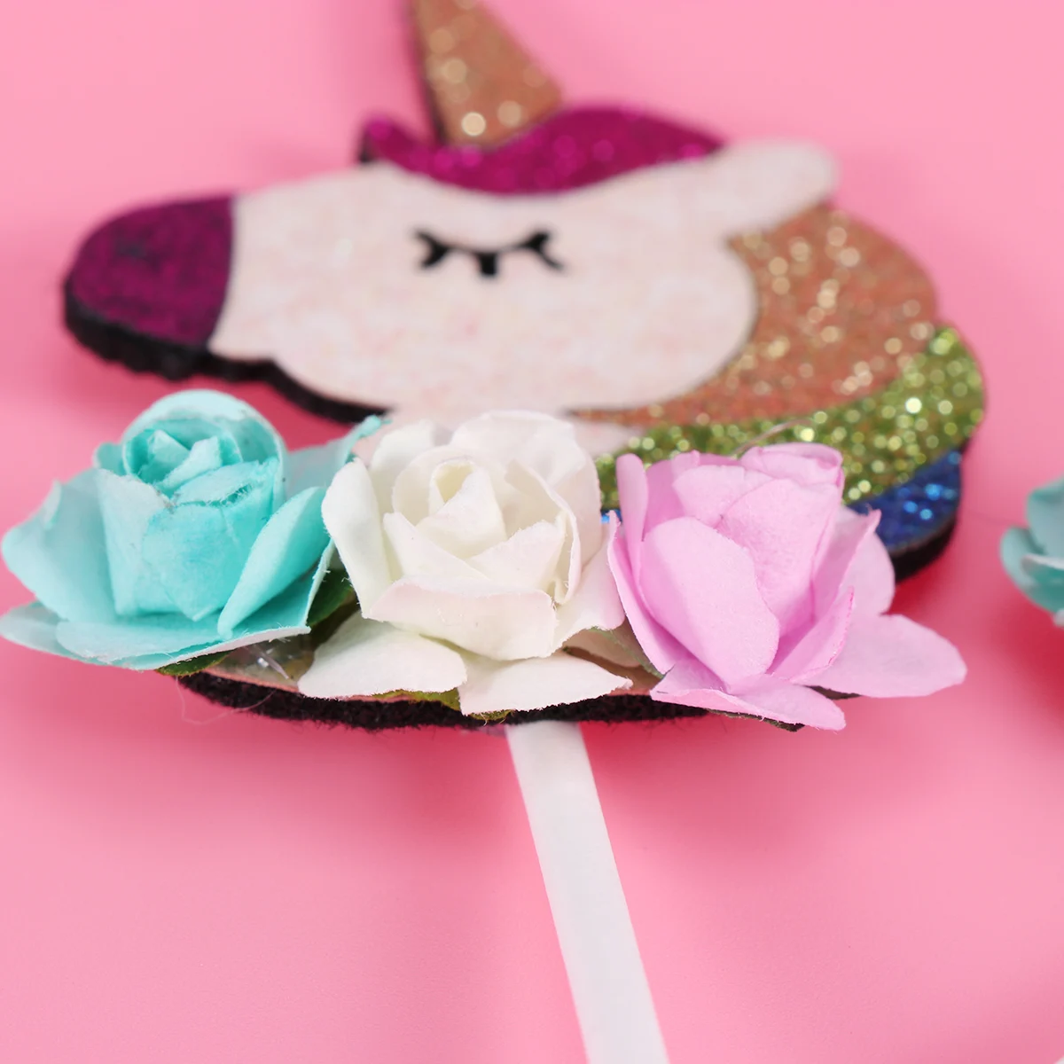 2 шт милый Единорог торт Топпер 3D цветок кекс топперы Маффин еда фрукты выбор для