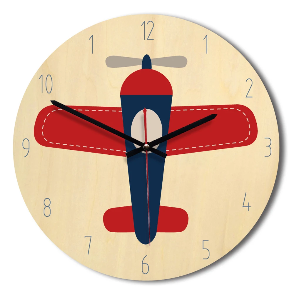 Настенные часы с УФ принтом бесшумные круглой формы сухим питанием от батареи