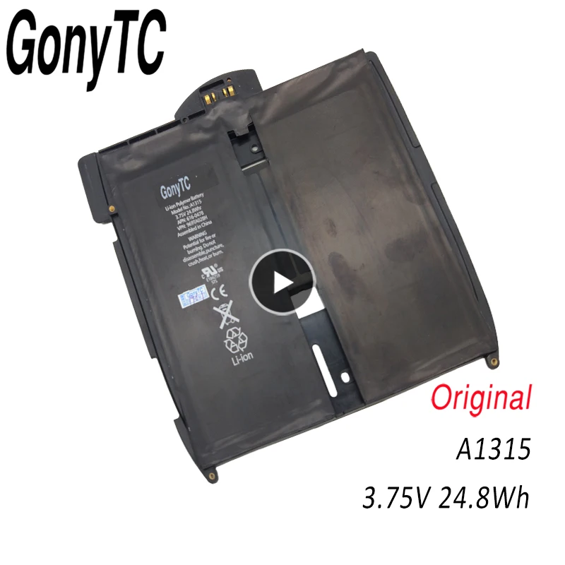GONYTC 3.75V Original Battery For Apple iPad 1 1st Generation A1315 A1219 A1337 616-0448 Series Laptop Genuine Notebook