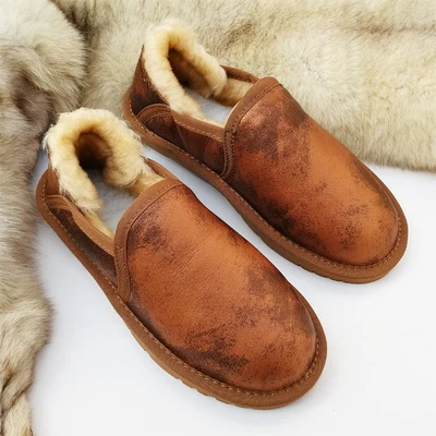

SWYIVY Winter Ankle Boots Wool Fur Woman 2019 Slip On Female Snow Boots Warm Shoes Genuine Leather Comfortable Winter Snowboots