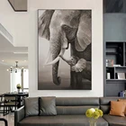 Абстрактная картина, два принта картина со слонами HD, Современная Настенная картина постеры на холсте для гостиной, украшение дома