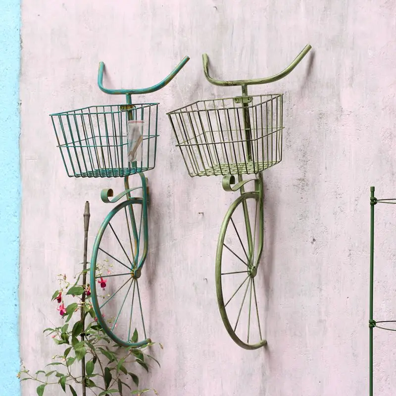 

TT Bicycle Flower Stand Wall Hanging Garden Decoration Pendant Courtyard Outdoor Layout Wall Hanging