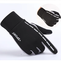 winter mens ski gloves waterproof motorcycle velvet gloves running touch screen anti skid reflective women warm cycling sports