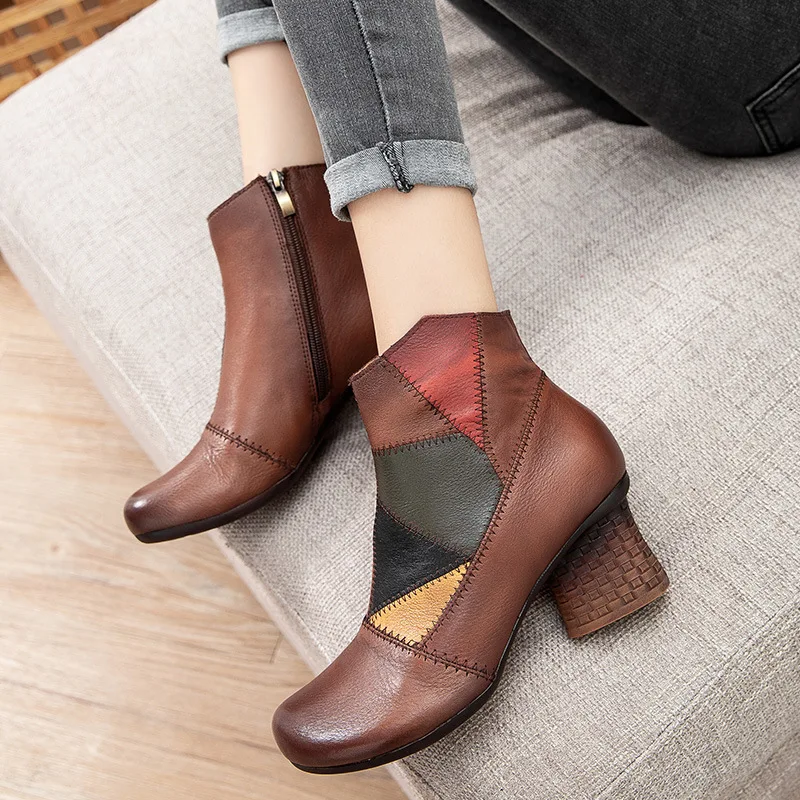 

Модные женские ботинки, зимняя короткая обувь для женщин 2021, кожаные ботинки на плоской подошве, женская обувь, зимняя повседневная обувь