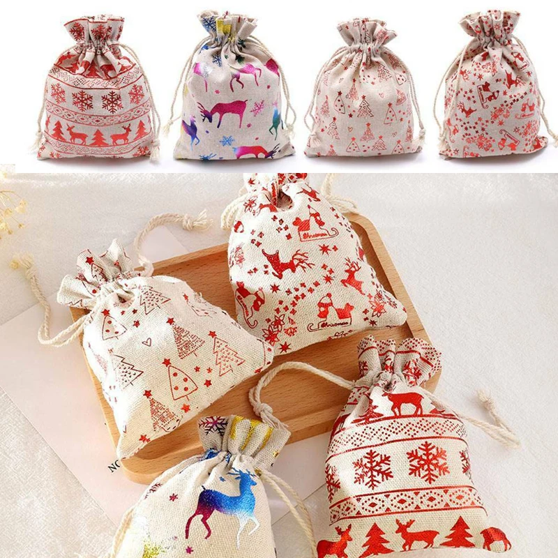 

1 шт., Рождественская подарочная упаковочная сумка