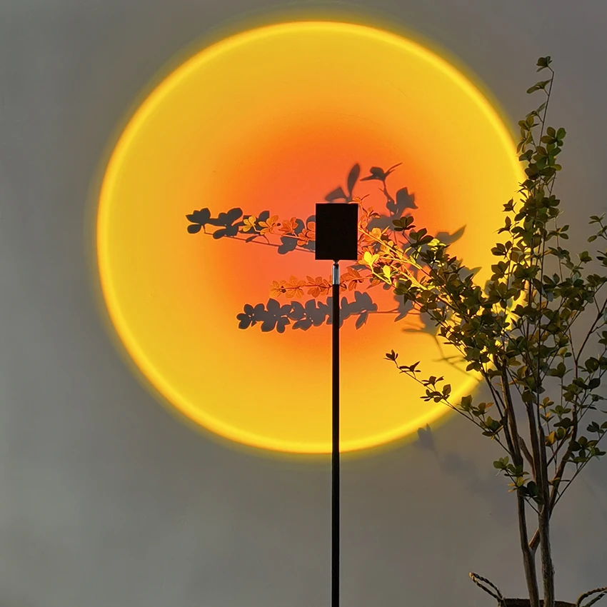 

Modern LED Sunset Floor Lamp Indoor Decor Atmosphere Stand Lamps Bedroom Living Room Colorful Club Floor Light Standing Lighting