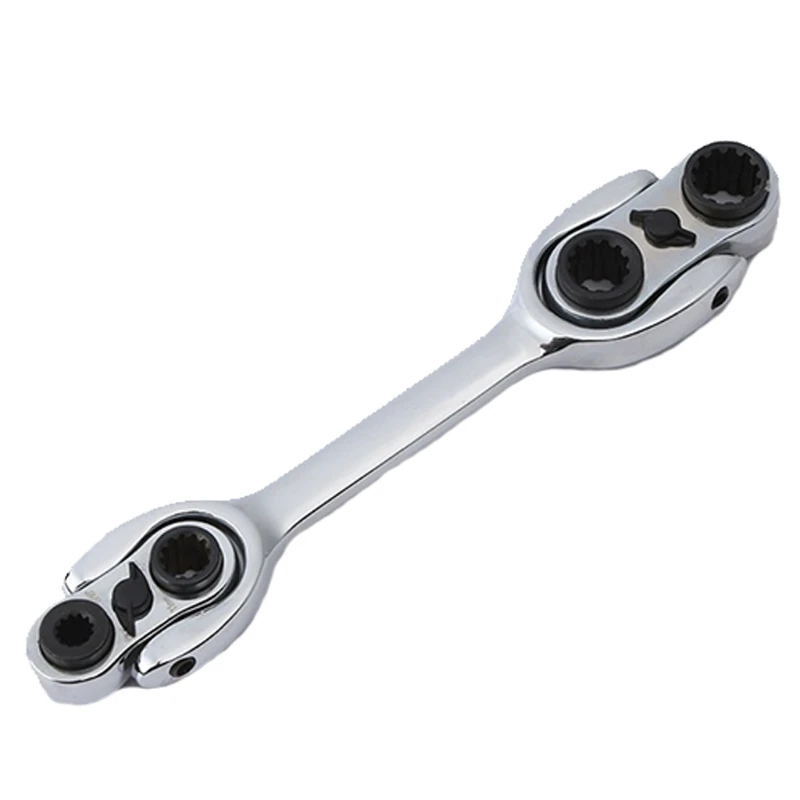 

T8NA Ratchet Spanner Wrench Multi-Function 360 Degree Handy Ratchiting Rotating Socket Wrench DIY Handle Wrench Spanners